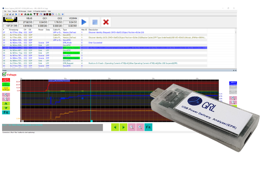 A1-EPR_usb test equipment and software interface
