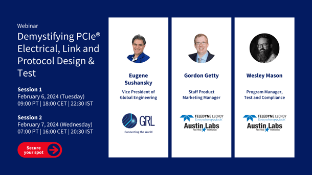 Advanced PCIe webinar event page
