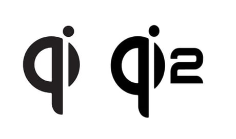 Original Qi and new Qi2 wireless charging logo. Authorized to be carried on Qi-certified products only.