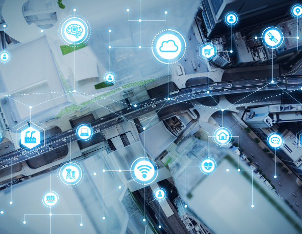 artist impression of interconnected city_IoT testing service and solutions_wireless networks_granite river labs